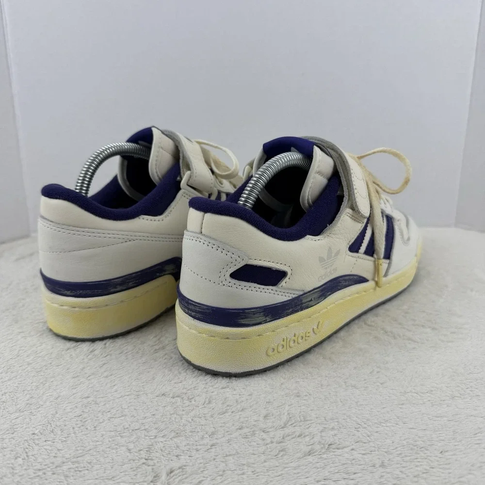 Adidas Originals Forum 84 Low Mens Size‎ 7.5 White Purple Sneaker Shoes HP9542